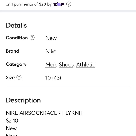 NIKE AIRSOCKER FLYKNIT SHOE SZ 10 - Picture 4 of 4